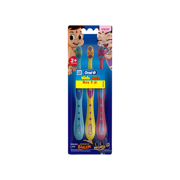 Oral-B Kids Toothbrush (Colour may Vary) – 1 pack (3 pieces)