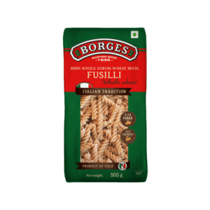 Borges Fusilli Whole Wheat Pasta - 500 g