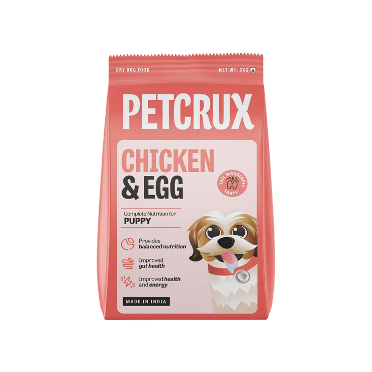 Petcrux Chicken & Egg Dry Dry Puppy Food – 3 kg