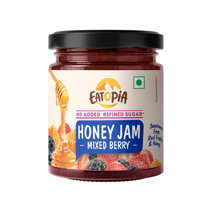 Eatopia Honey Mixed Berry Jam (No Refined Sugar) – 240 g