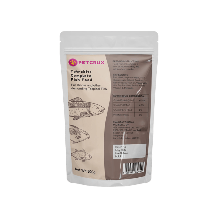 Petcrux Tetrabits Complete Fish Food – 500 g