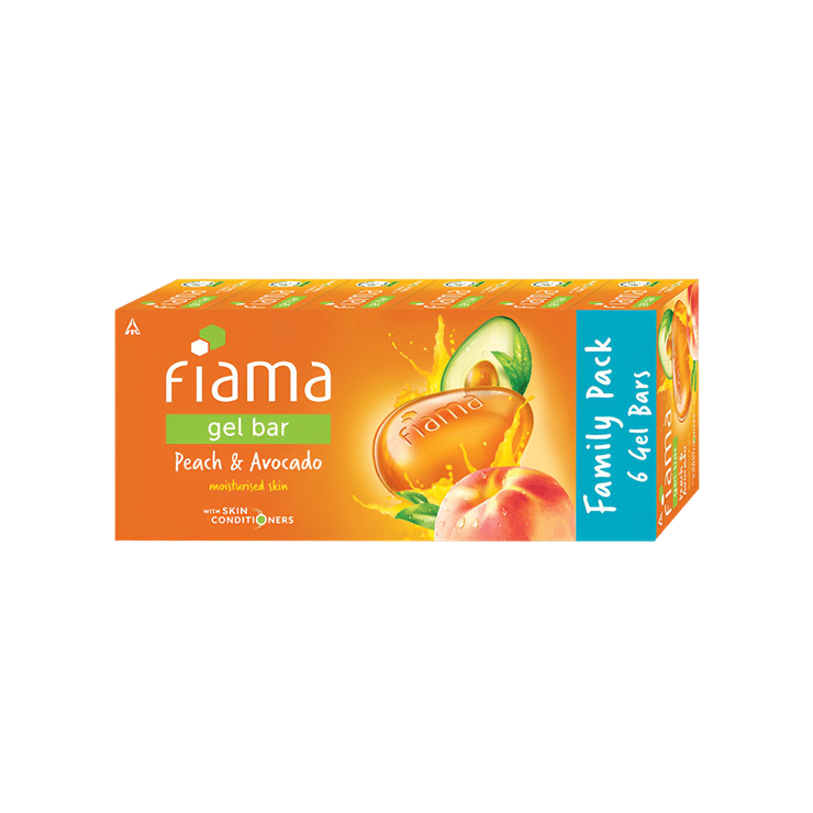 Fiama Peach & Avocado Gel Soap – Pack Of 6 – 6 x 125 g