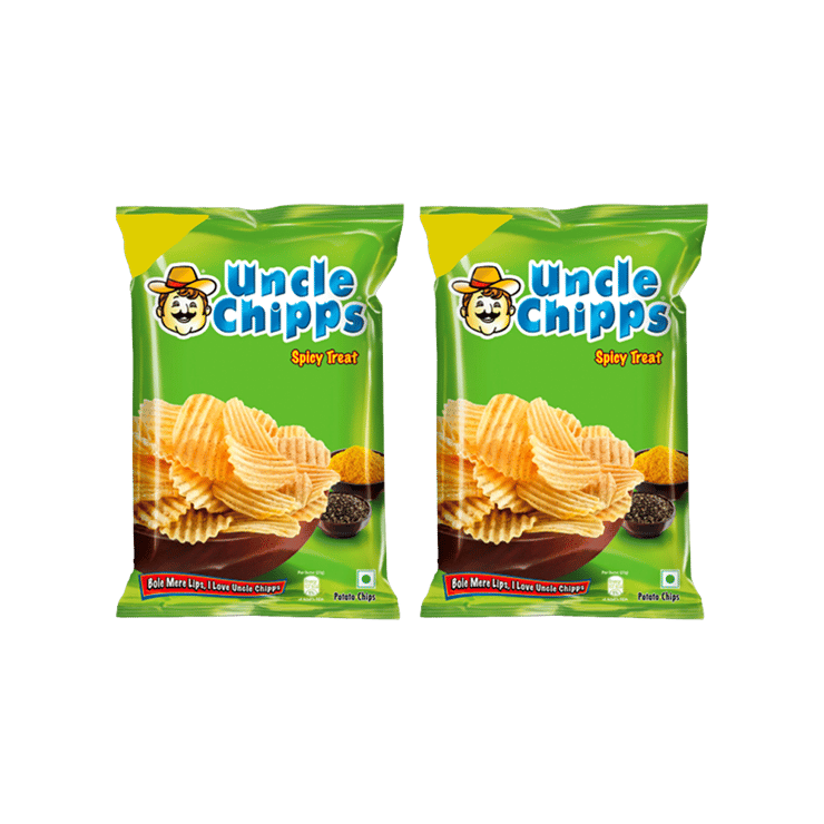 Uncle Chipps Spicy Treat Potato Chips – Pack of 2 – 2 x 80 g