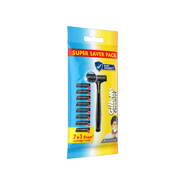 Gillette Guard Manual Shaving Men’s Razor – with Blades – 1 unit