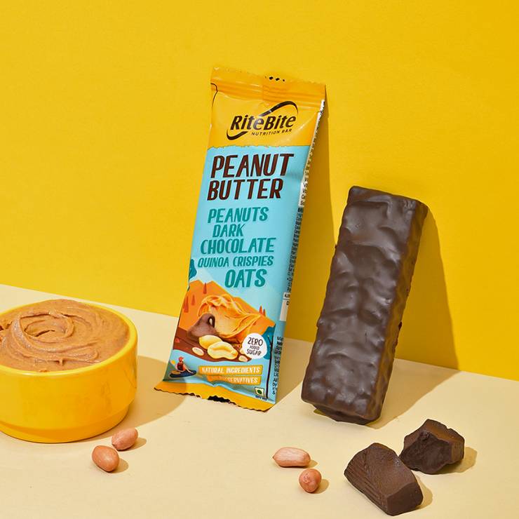 RiteBite Peanut Butter 4g Protein Bar – 40 g