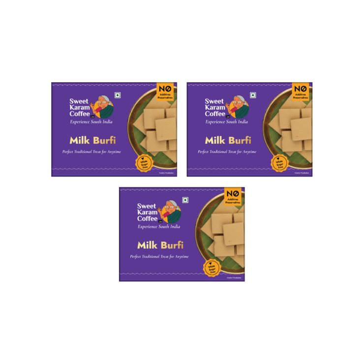 Milk Burfi by Sweet Karam Coffee – Pack of 3 – 3 x 150 g