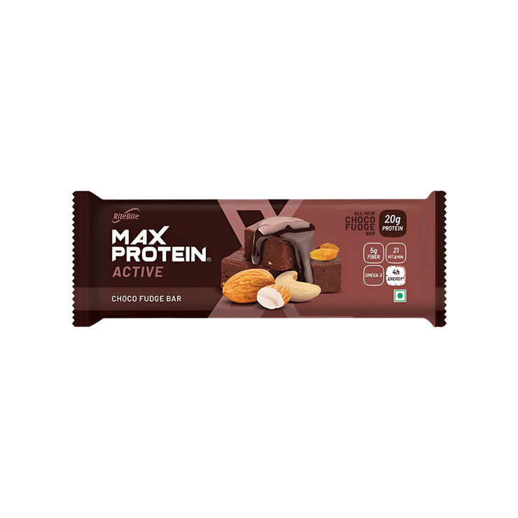 RiteBite Max Protein Active Choco Fudge 20 g Protein Bar – 75 g
