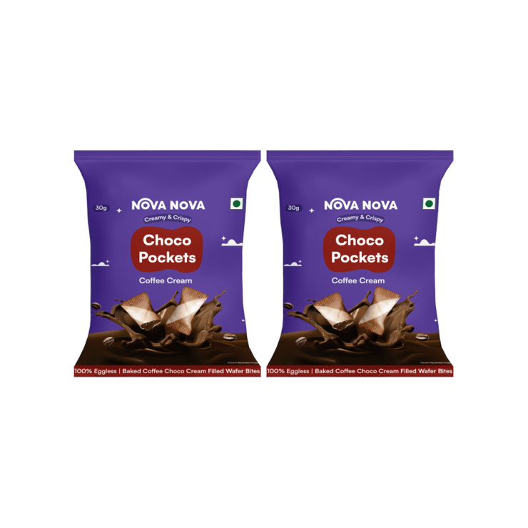 Nova Nova Coffee Cream Filled Bar Chocolate Pack – 2 x 30 g