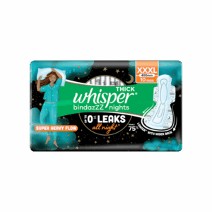 Whisper Bindazzz Nights Sanitary Pads - 10 pieces
