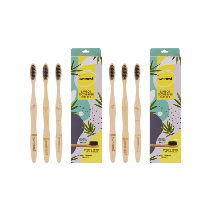 Awenest Bamboo Toothbrush – 1 pack (6 pieces)