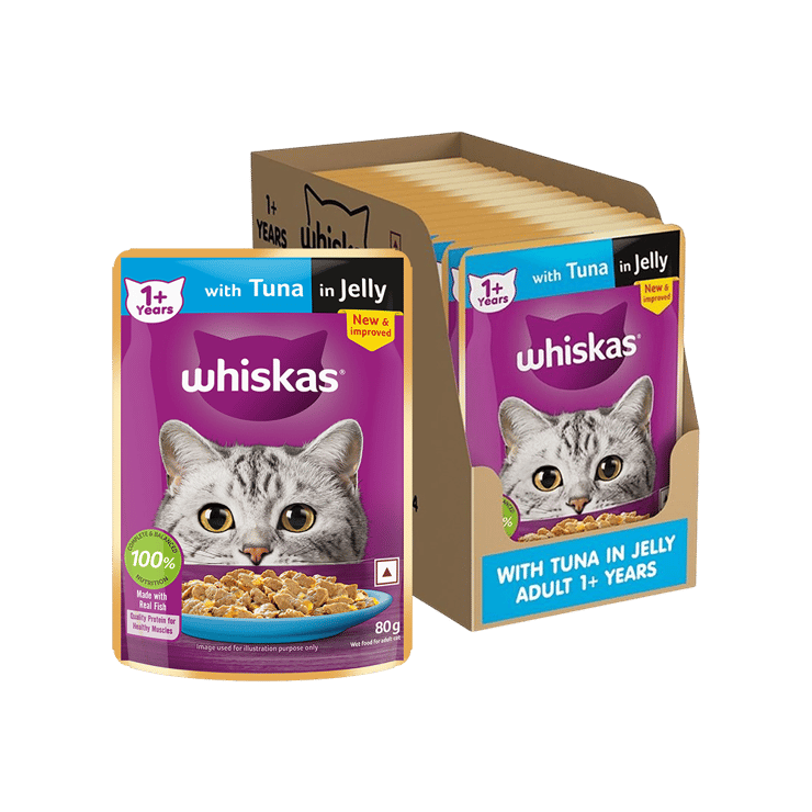 Whiskas Wet Cat Food -Tuna in Jelly (1+ Years) – 14 x 80 g