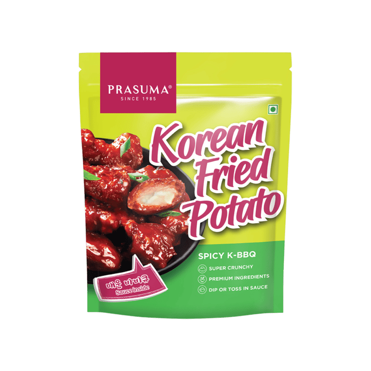 Prasuma Spicy K-BBQ Korean Fried Potato Frozen Snack – 275 g