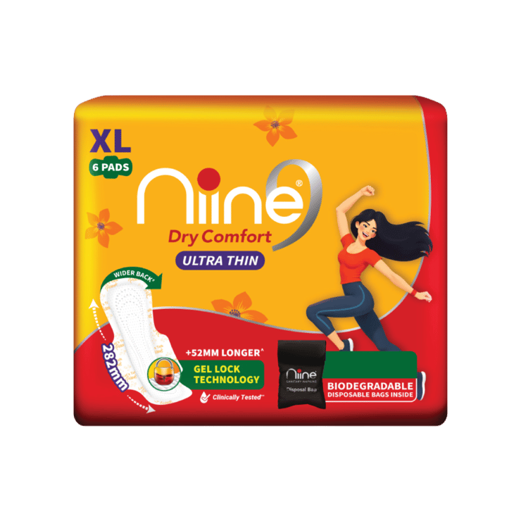 Niine Dry Comfort Ultra Thin Sanitary Pads – 1 pack (6 pieces)