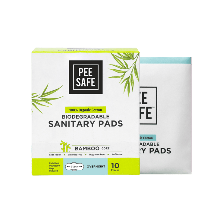 Pee Safe Biodegradable Overnight Sanitary Pads (with Paper Disposal Covers) – 1 pack (10 pieces)