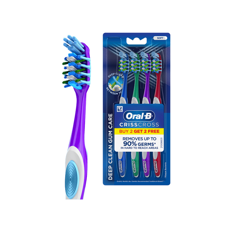 Oral-B Crisscross Toothbrush (Buy 2 Get 2 Free) – 1 pack (4 pieces)