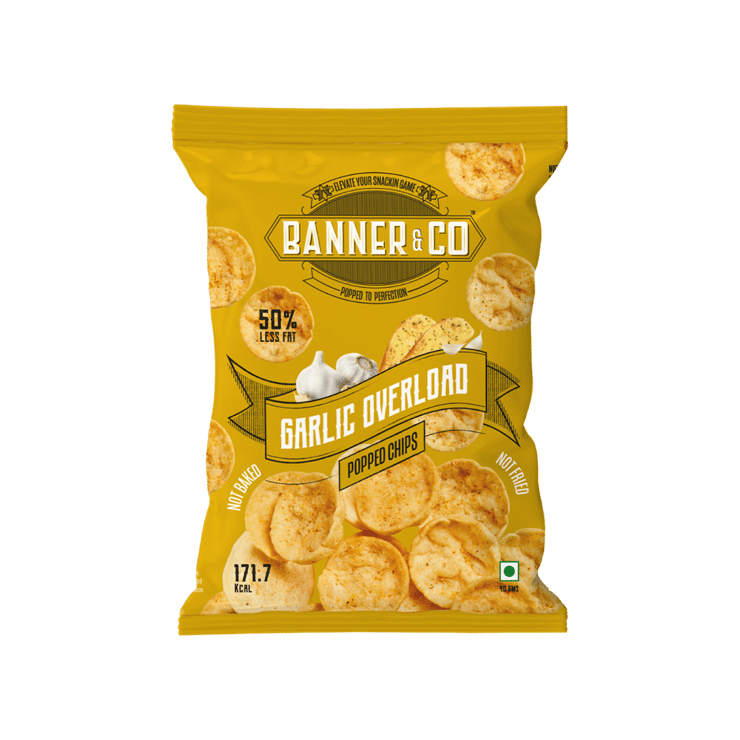 Banner & Co Garlic Overload Popped Chips – 40 g