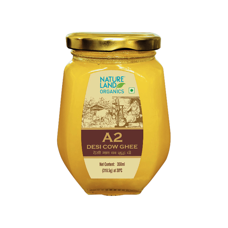 Natureland Organics A2 Desi Cow Ghee – 350 ml