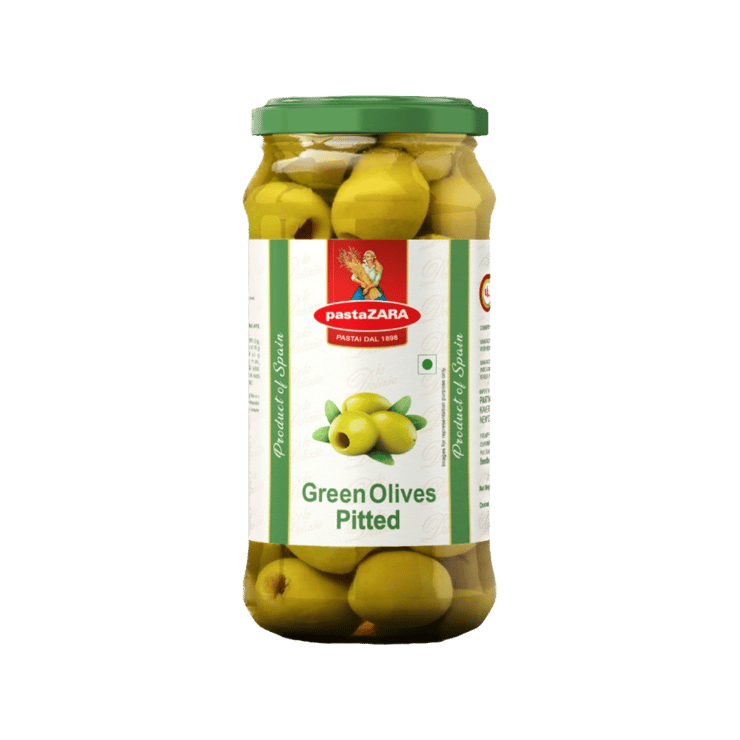 pastaZara Spanish Green Olives (Pitted) – 450 g