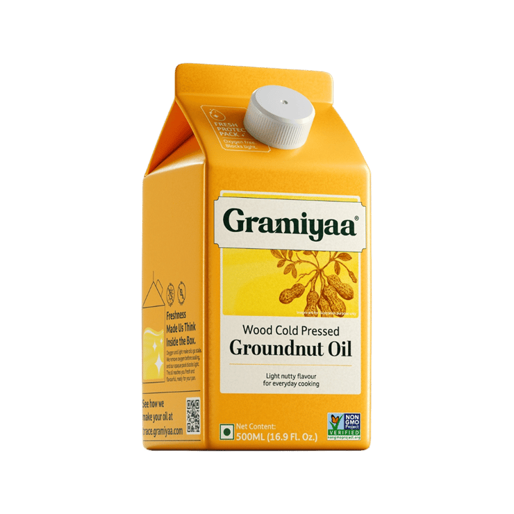 Gramiyaa Wood Cold Pressed Groundnut Oil – 500 ml – 500 ml
