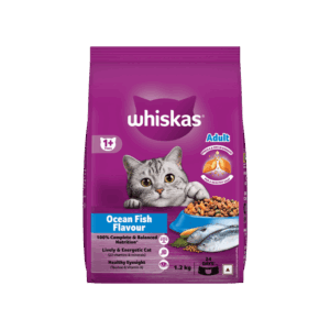 Whiskas Dry Cat Food -Ocean Fish Flavour (1+ Years) - 1.2 kg