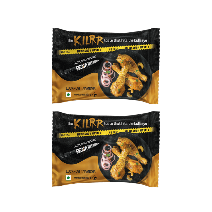 KILRR Lucknowi Tamancha Tandoori Chicken Masala – Pack of 2 – 2 x 22 g