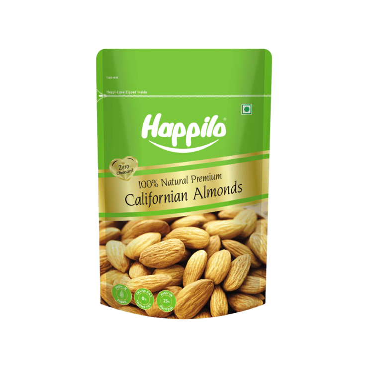 Happilo Premium Natural Californian Almonds (Hirave Badam) – 200 g