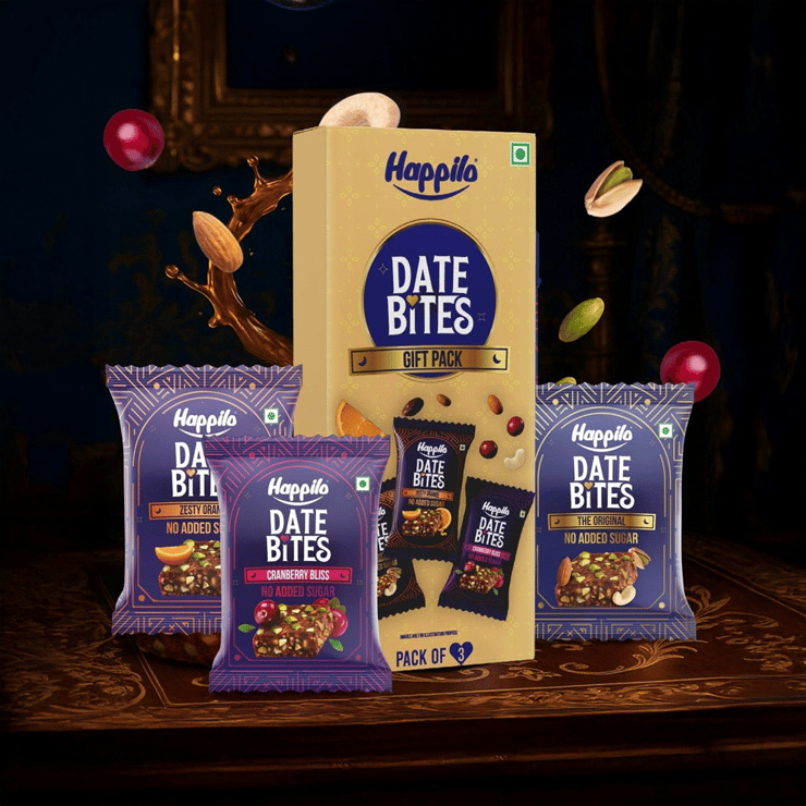Happilo Assorted Date Bites Gift Pack – 3 x 20 g