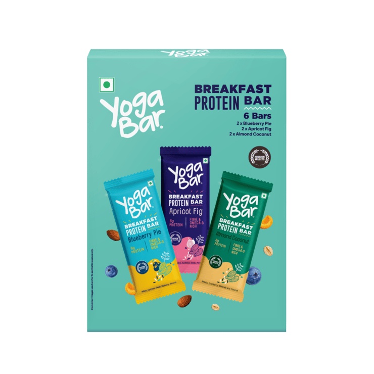 Yoga Bar Assorted Breakfast Protein Bar – Pack of 6 – 6 x 45 g
