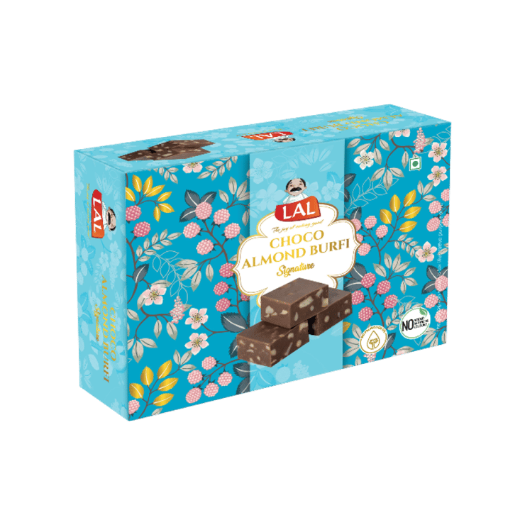 Sweets Choco Almond Burfi by Lal – 200 g