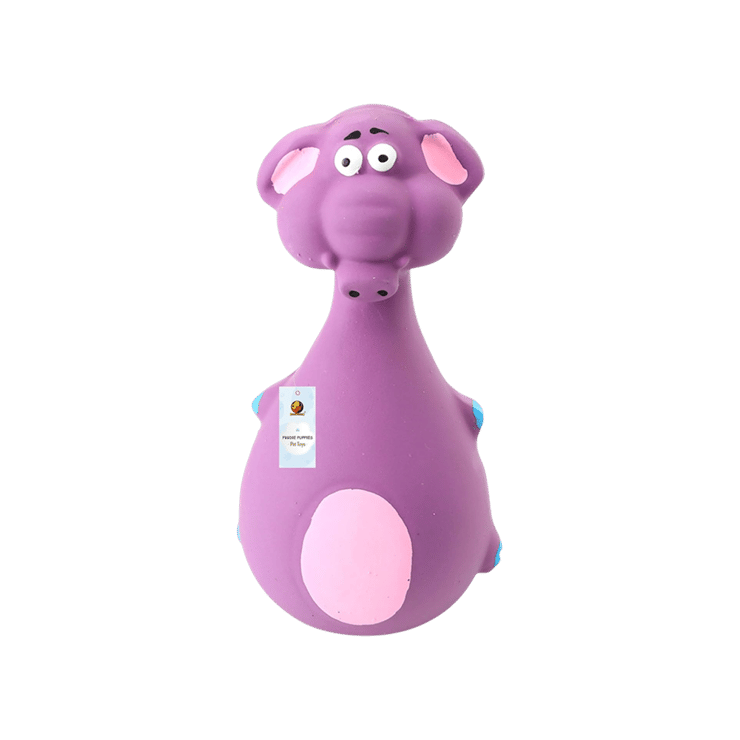 Foodie Puppies Purple Elephant Squeaky Chew Toy For Small Dogs (Purple) – 1 unit