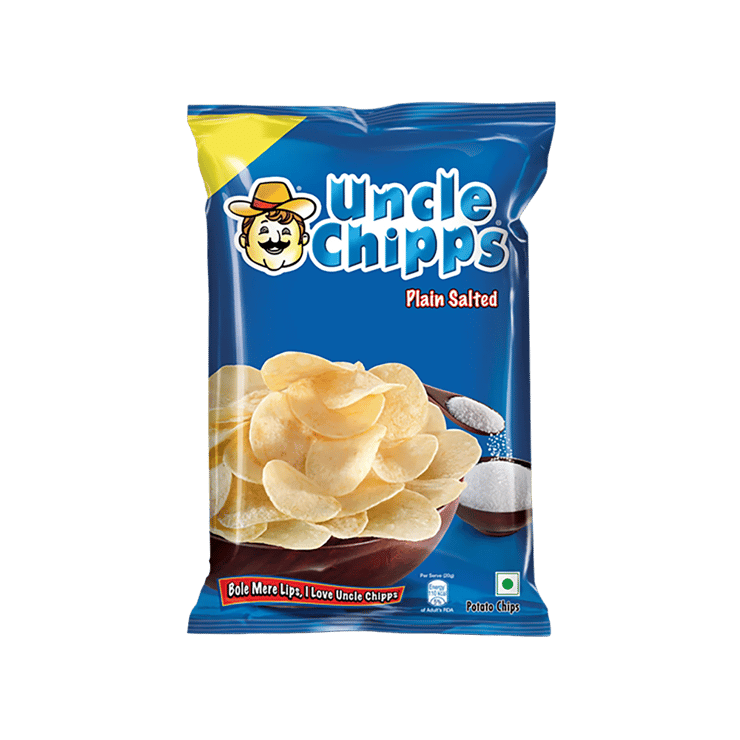 Uncle Chipps Plain Salted Potato Chips – 80 g