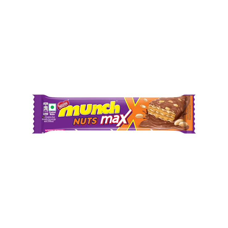 Nestle Munch Max Nuts Double Choco Coated Wafer Bar – 37 g