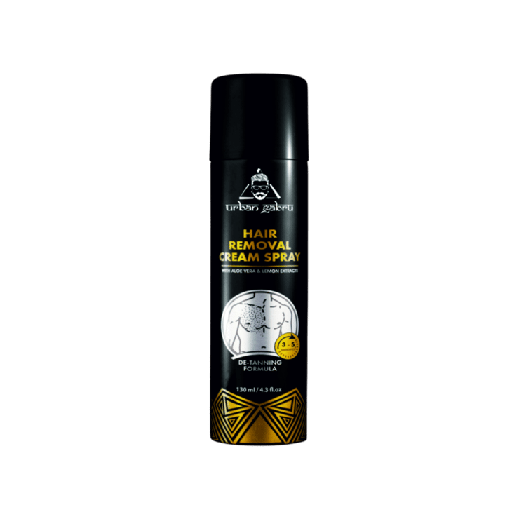 UrbanGabru Men’s Hair Removal Spray – Aloe Vera and Lemon Extract – 130 ml
