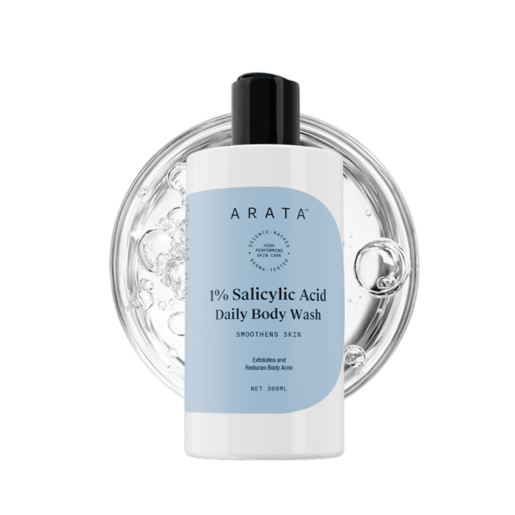 Arata 1% Salicylic Acid Exfoliating Daily Body Wash – 300 ml
