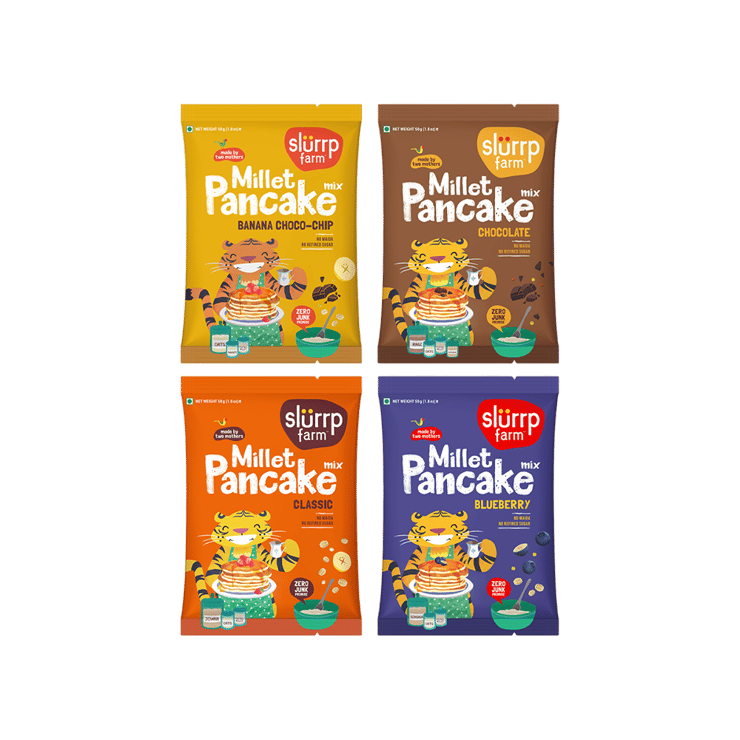 Slurrp Farm Pancake Mix Trial Pack Combo – 4 x 50 g