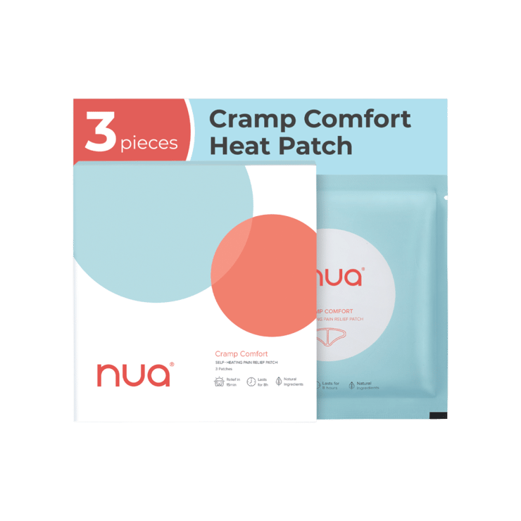 Nua Cramp Comfort Heat Patch for Period Pain – 3 pieces