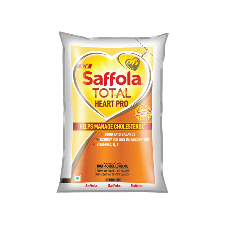 Saffola Total Heart Pro Rice Bran & Sunflower Blended Cooking Oil – 1 ltr