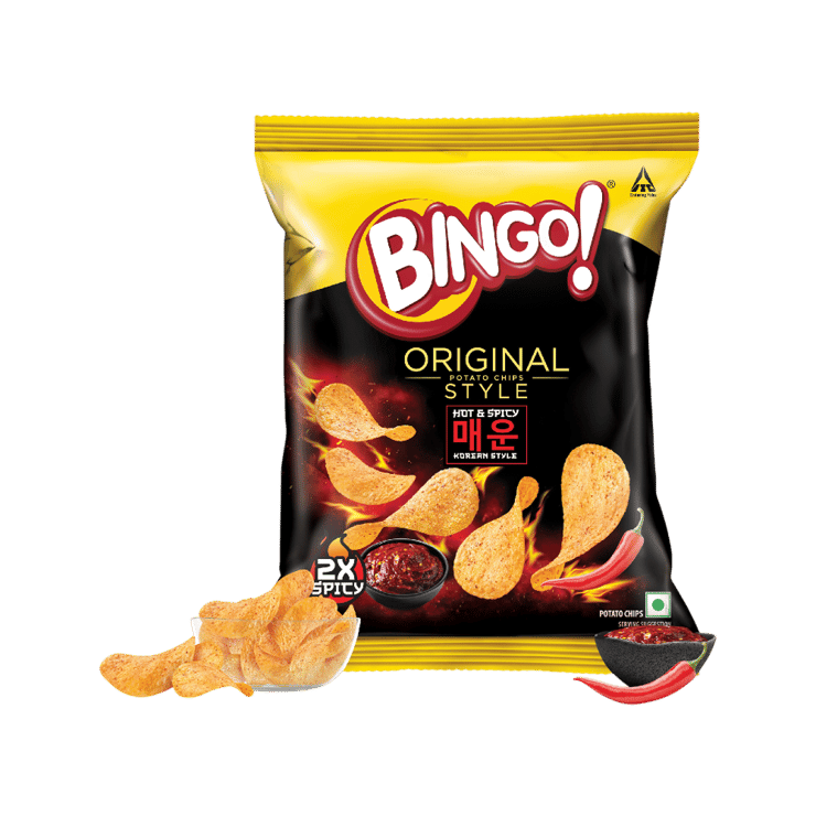 Bingo Original Hot & Spicy Korean Style Potato Chips – 85 g