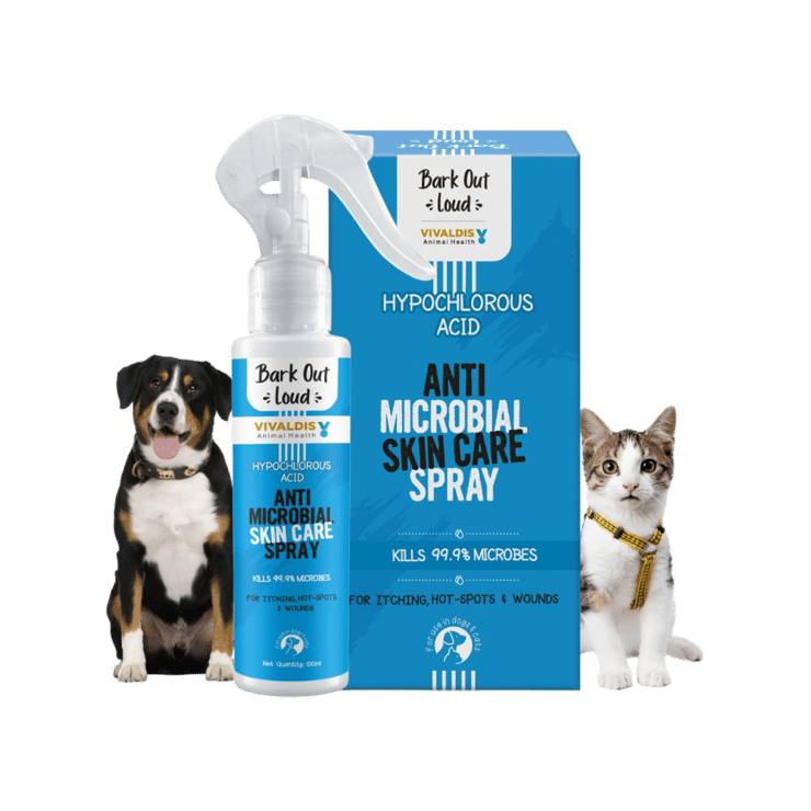 Bark Out Loud Anti Microbial Skin Care Pet Spray (for Dogs and Cats) – 100 ml