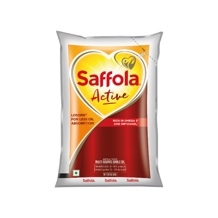 Saffola Active Rice Bran & Soyabean Blended Cooking Oil – 850 g