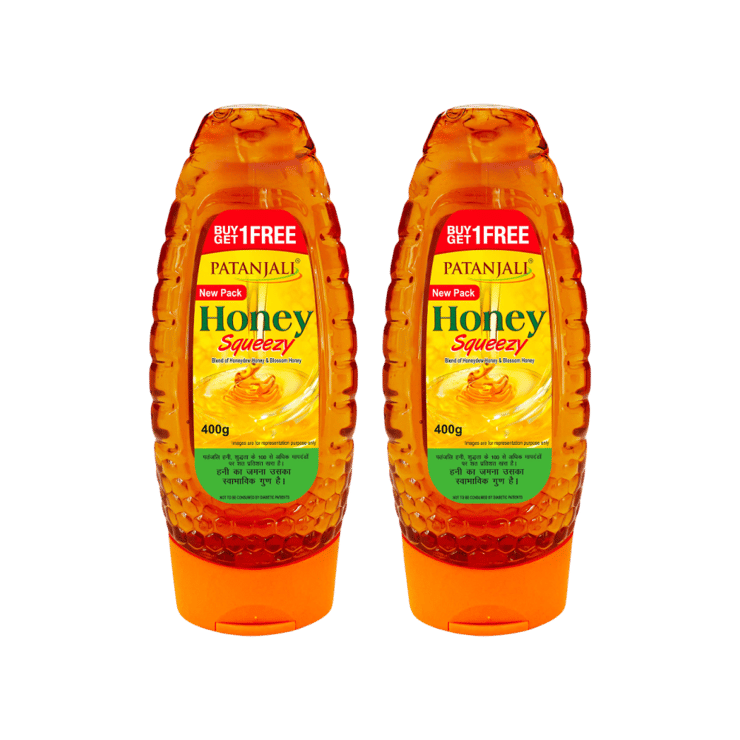 Patanjali Honey Squeezy – Buy 1 Get 1 Free – 400 g + 400 g