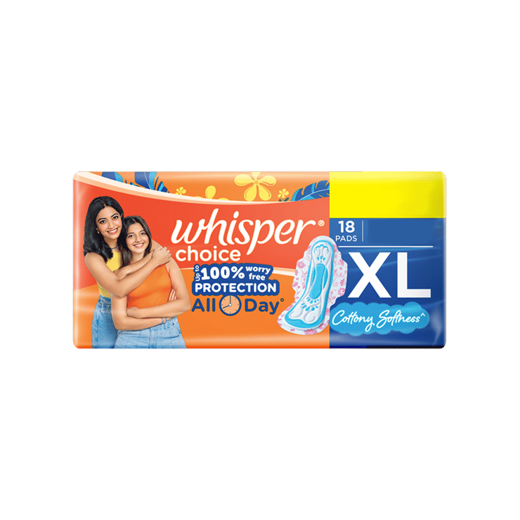 Whisper Choice Stain Protection Wings Sanitary Pads – 1 pack (18 pieces)