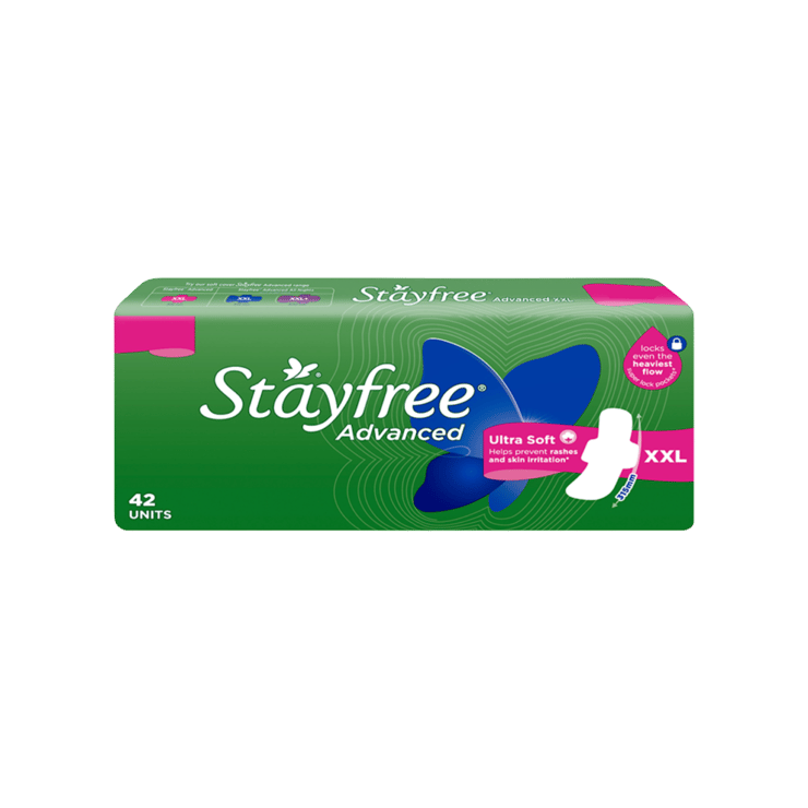 Stayfree Advanced Extra Soft Sanitary Pads (XXL) – 1 pack (42 pieces)