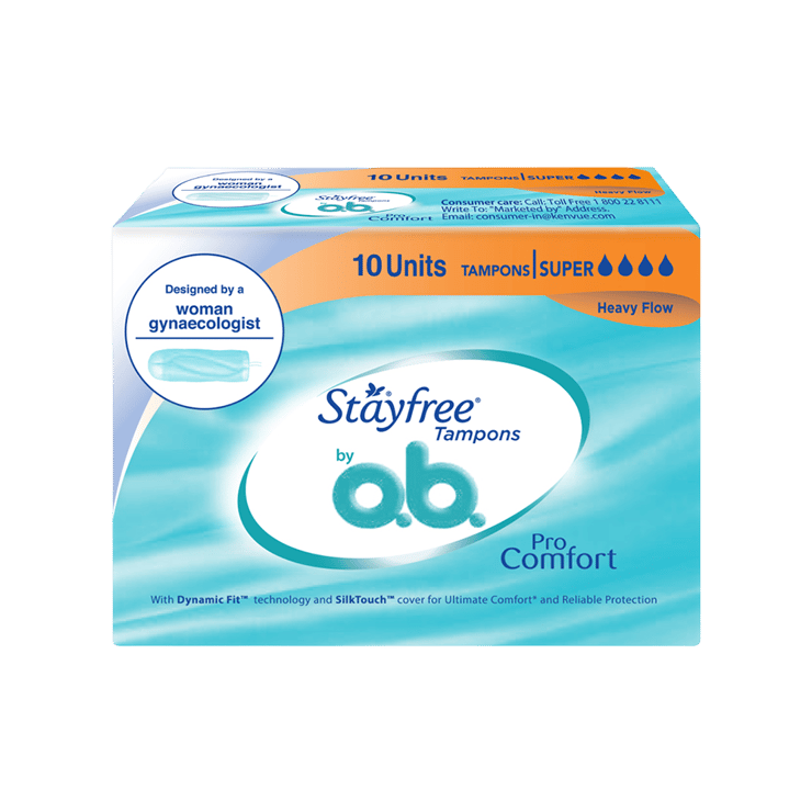 Stayfree OB-Super Pro Comfort Tampons – 1 pack (10 pieces)
