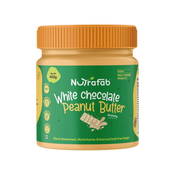 NUTRAFAB White Chocolate Crunchy Peanut Butter – 400 g