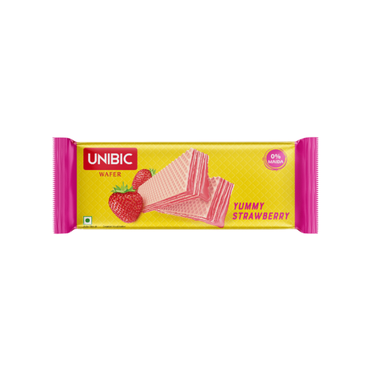 Unibic Yummy Strawberry Wafers – 60 g