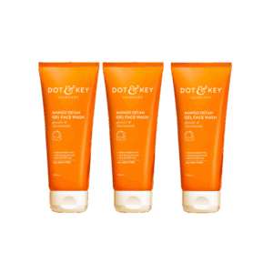 Dot & Key Mango Detan Gel Face Wash - Pack of 3 - 3 x 100 ml