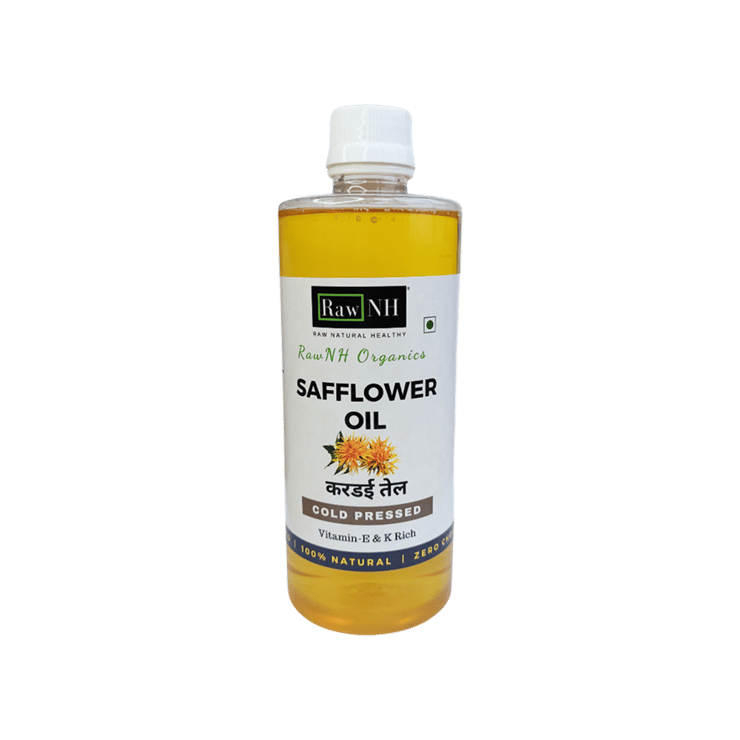 RawNH Organics Cold Pressed Organic Safflower Oil – 500 ml