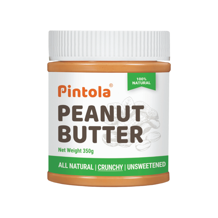 Pintola All Natural Crunchy Peanut Butter (Unsweetened) – 350 g