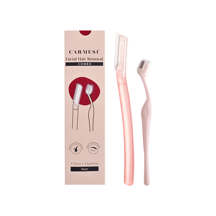 Carmesi Eyebrow & Face Razor (Pink) – 2 pieces